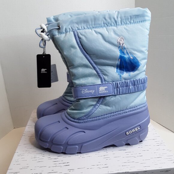 SOREL Disney Frozen 2 Elsa Lined Snow Winter Boots Girl's Youth Size 5 - Picture 1 of 6